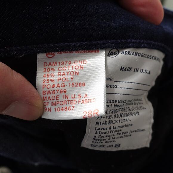 ADRIANO GOLDSCHMIED THE FARRAH SKINNY HIGH RISE DENIM BLUE JEANS WOMENS 28R - Picture 8 of 9